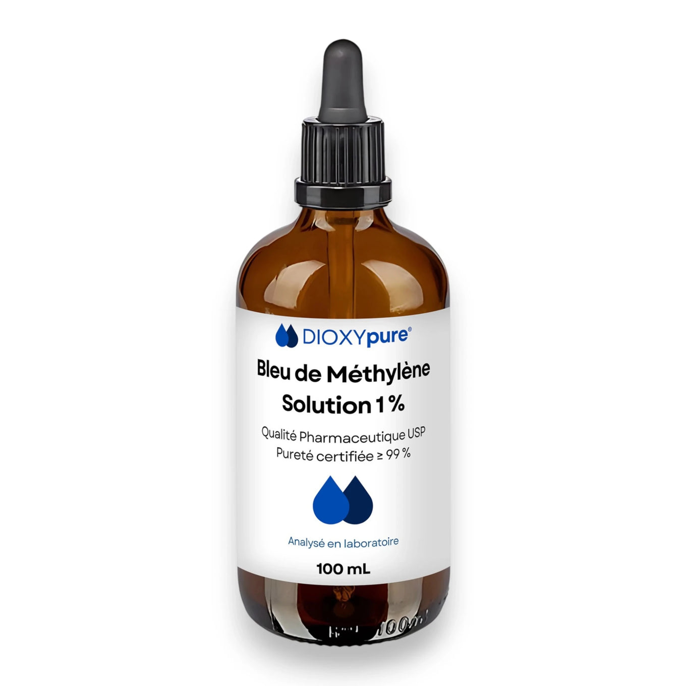 Bleu de Méthylène 1 % – Qualité Pharmaceutique USP – Pureté certifiée ≥ 99 % – 100 mL