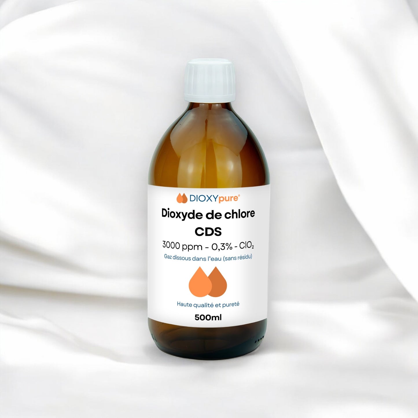 Chlorine Dioxide - CDS - 3000 ppm - Residue Free - 500 mL