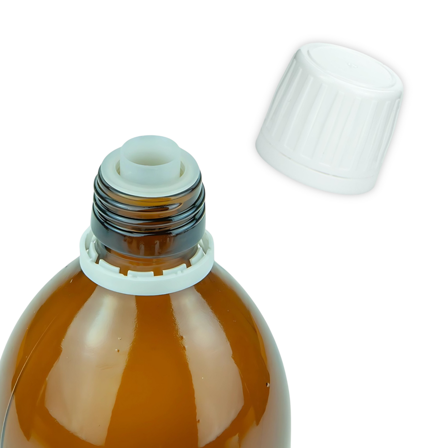 500 mL durable amber glass bottle