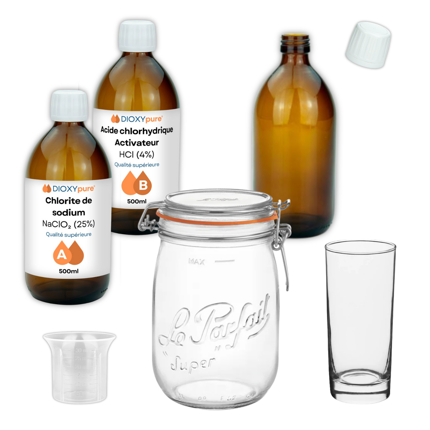 Dioxyde de Chlore - Kit de Production Complet CDS - Méthode Bocal