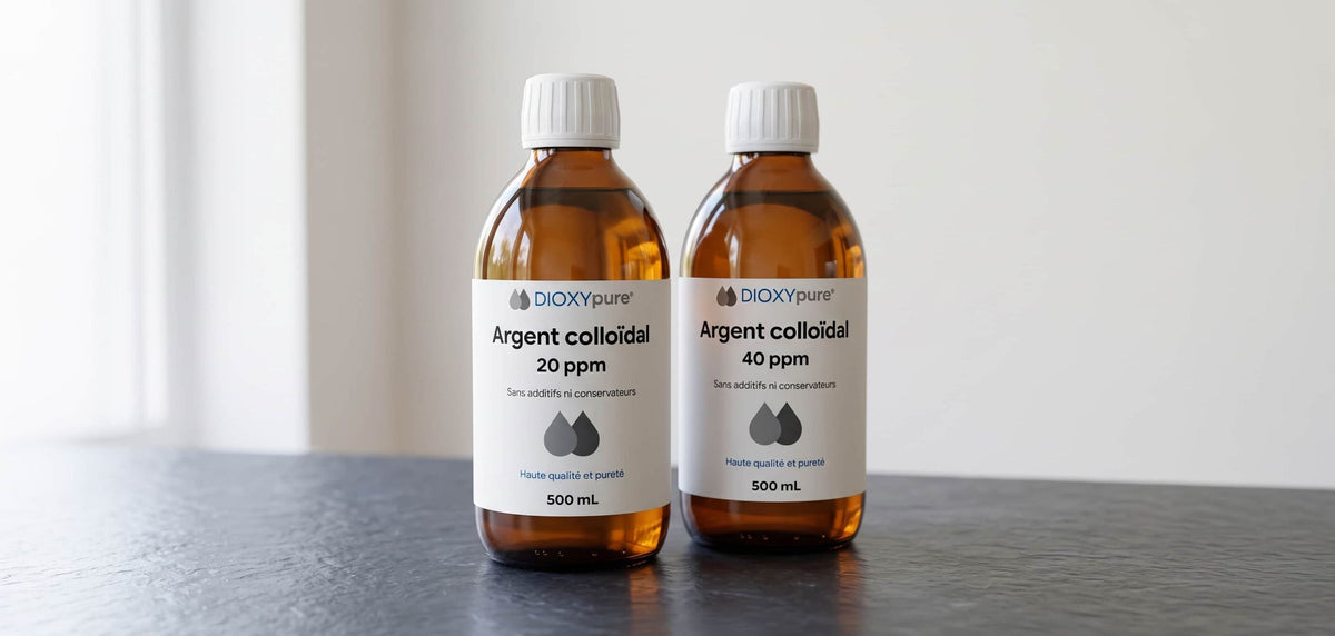 Argent colloïdal 20 ppm ou 40 ppm : quelle différence, et comment bien choisir ?