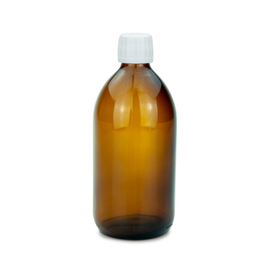 Flacon résistant en verre ambré de 500 mL
