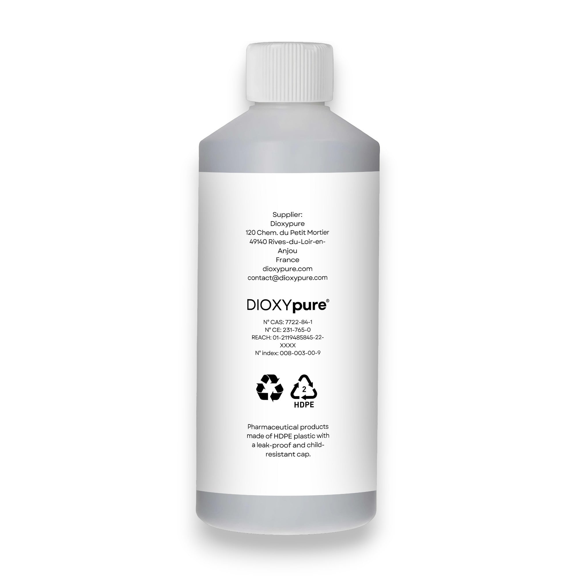 Peroxyde d'hydrogène de qualité alimentaire 3% - 500 mL