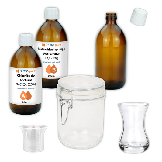 Dioxyde de Chlore - Kit de Production Complet CDS - Méthode Bocal