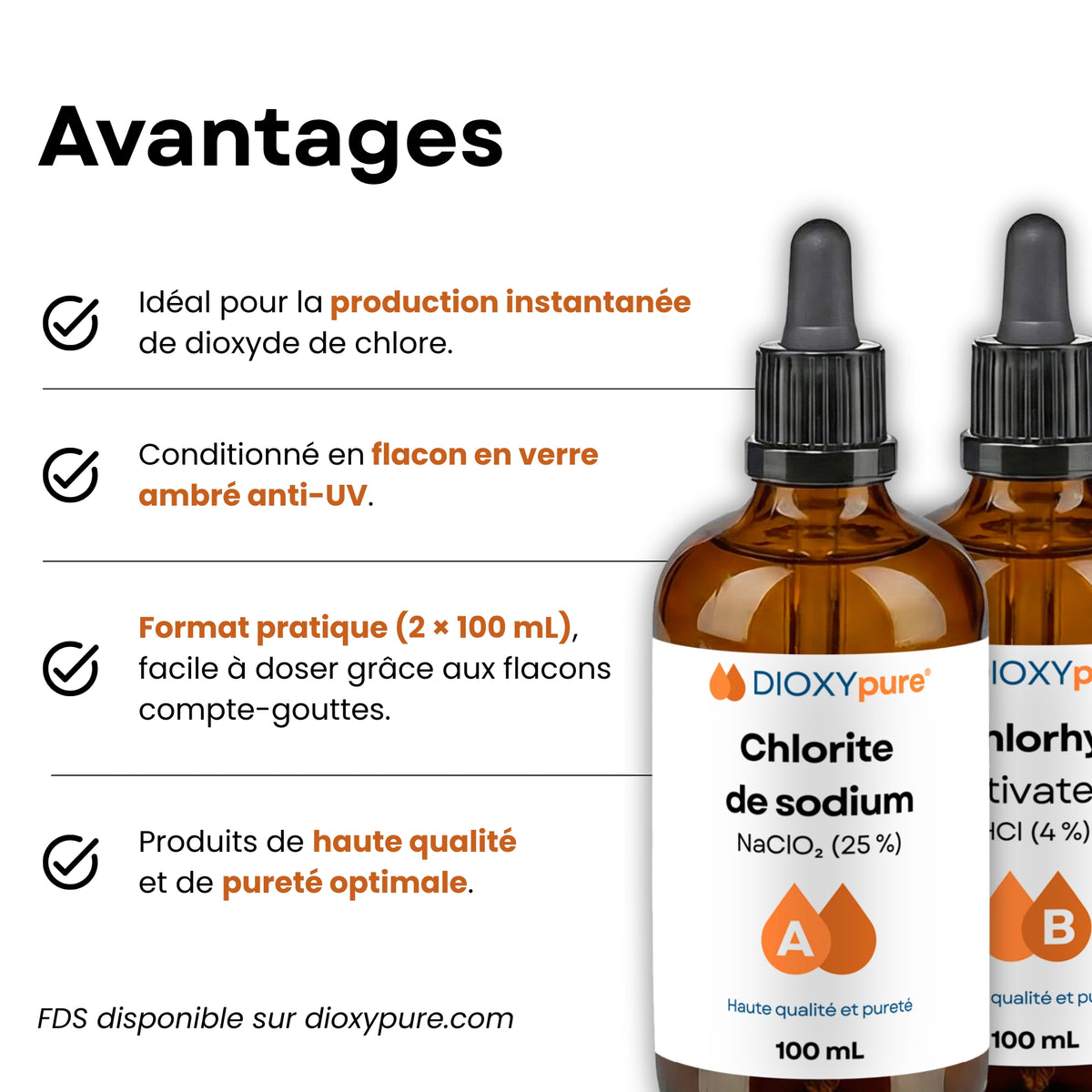 Chlorine Dioxide - Production Kit - Dropper
