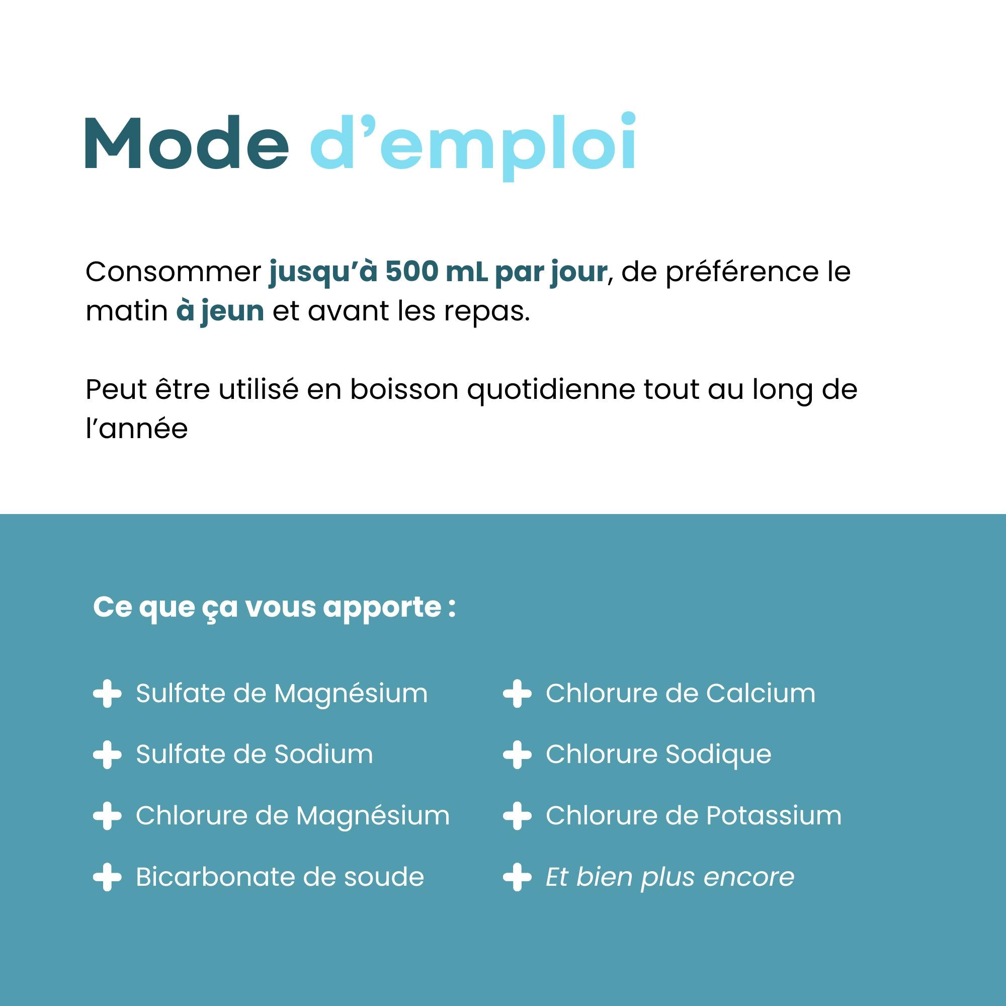 Eau de Mer Isotonique – Plasma Marin 9‰ – Buvable - Origine France Bretagne - 500 mL