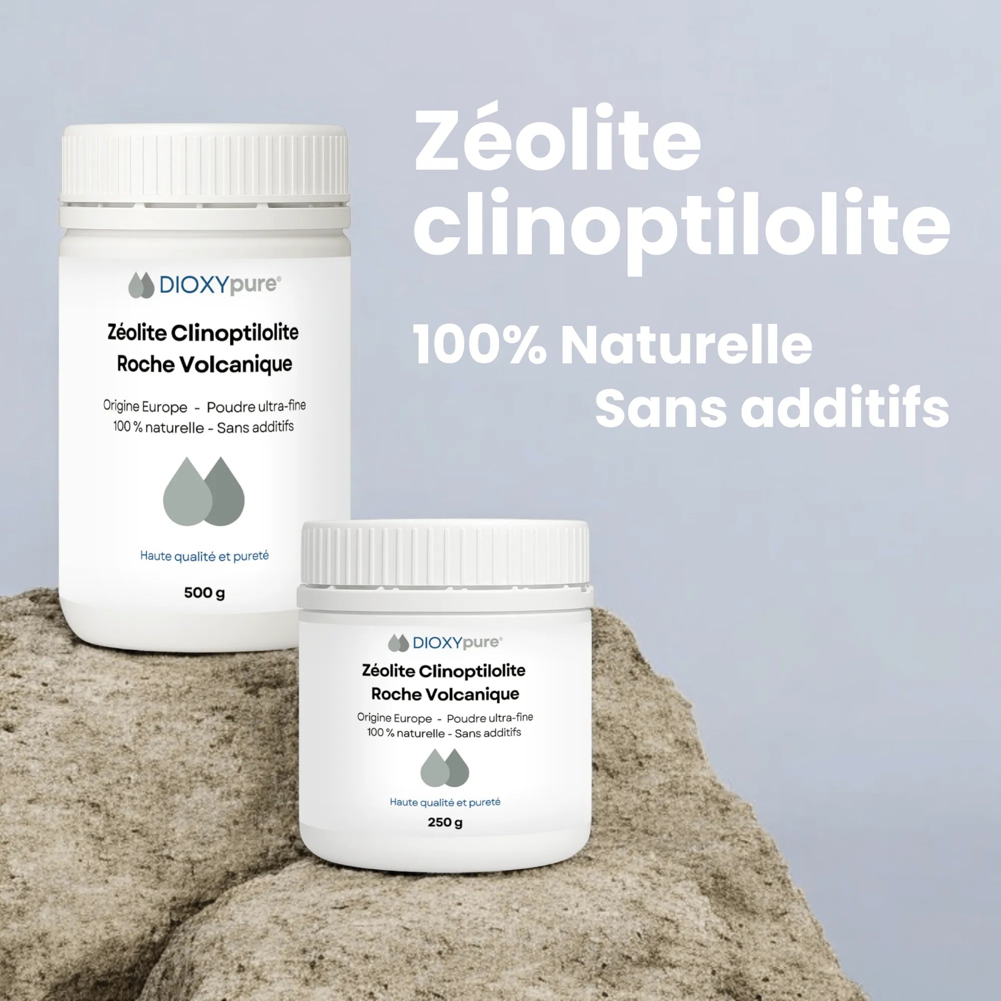 Zéolite - Roche volcanique pure et 100% naturelle - Pureté ≃94 % en clinoptilolite - Origine EU