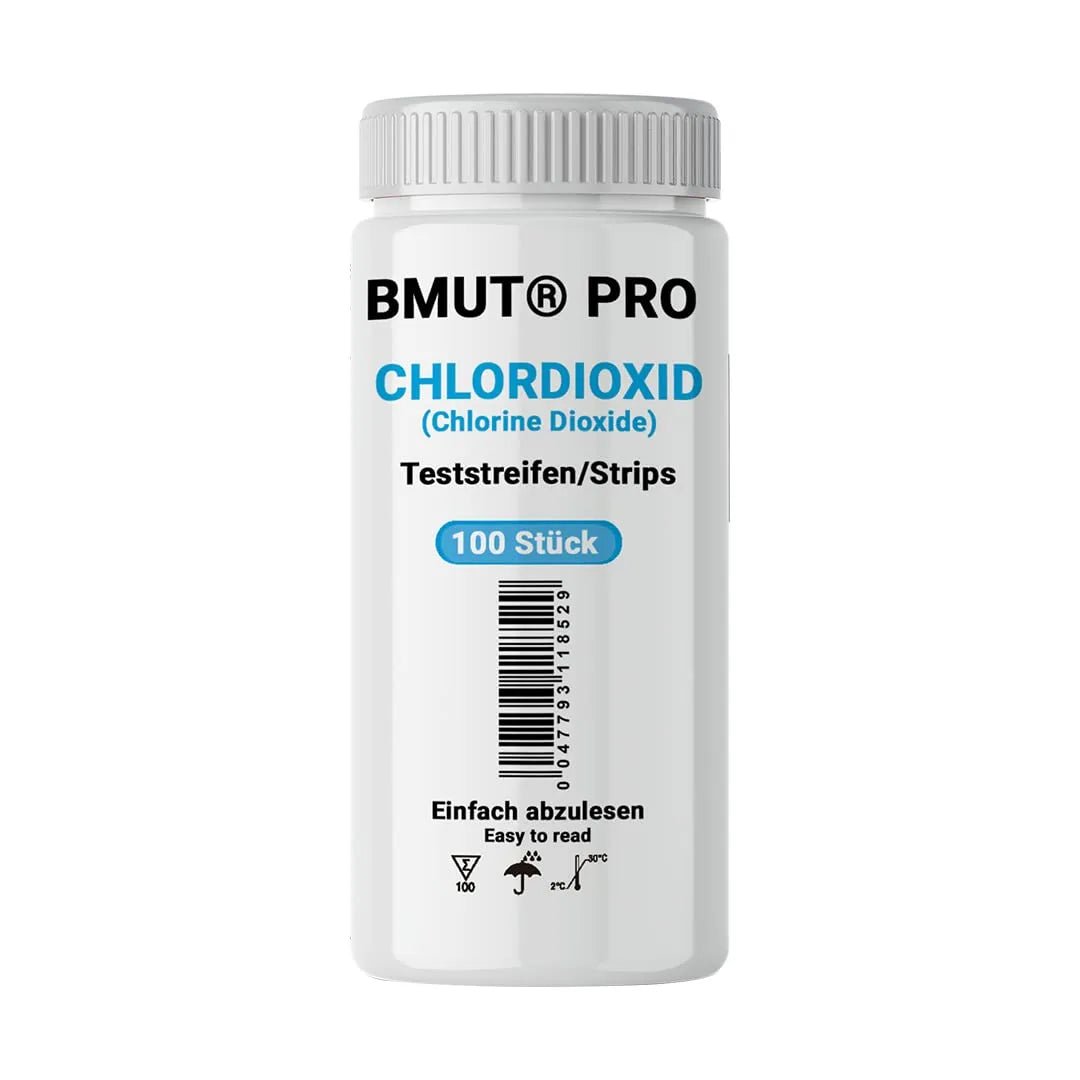 Bandelettes de test ClO₂ (0-2000 ppm) – contrôle de la concentration de dioxyde de chlore (CDS)