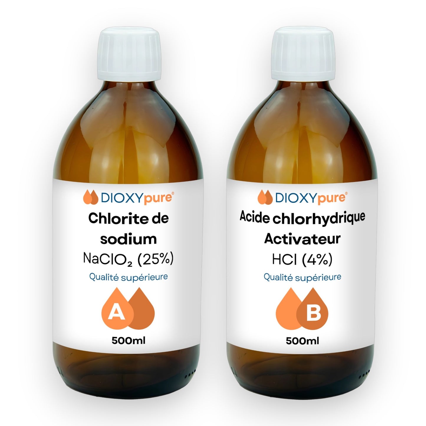 Dioxyde de Chlore - MMS - Kit de Production - 2x500 mL