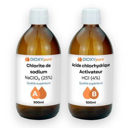 Dioxyde de Chlore - MMS - Kit de Production - 2x500 mL