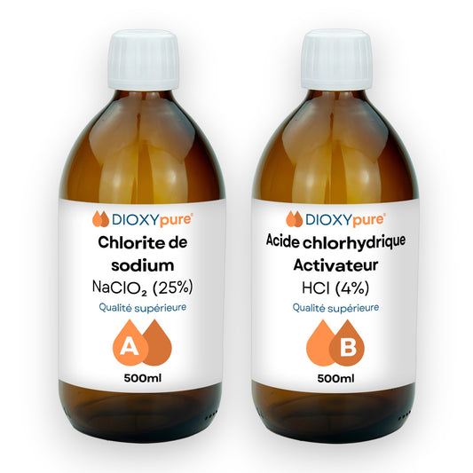 Dioxyde de Chlore - MMS - Kit de Production - 2x500 mL