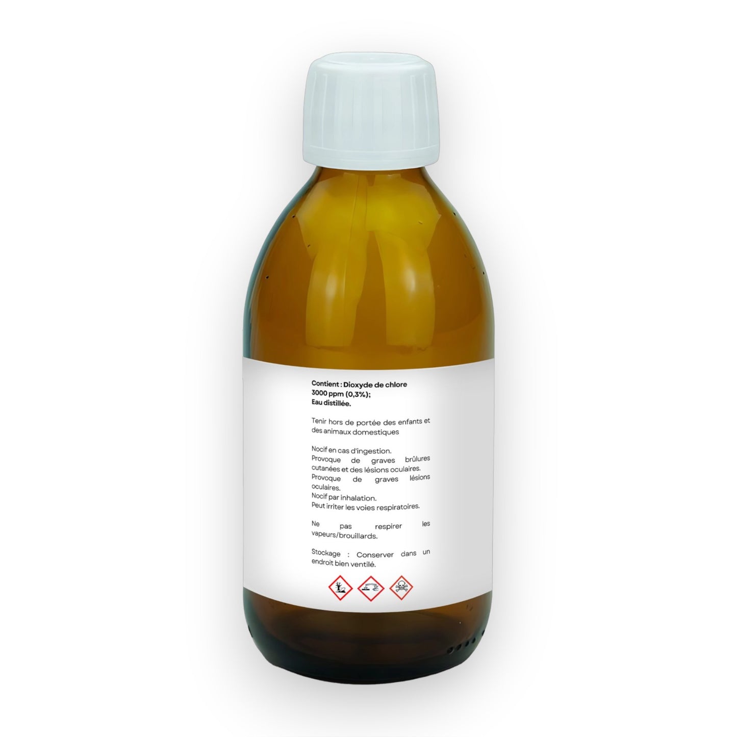 Dioxyde de Chlore - CDS - 3000 ppm - Sans résidus - 250 mL