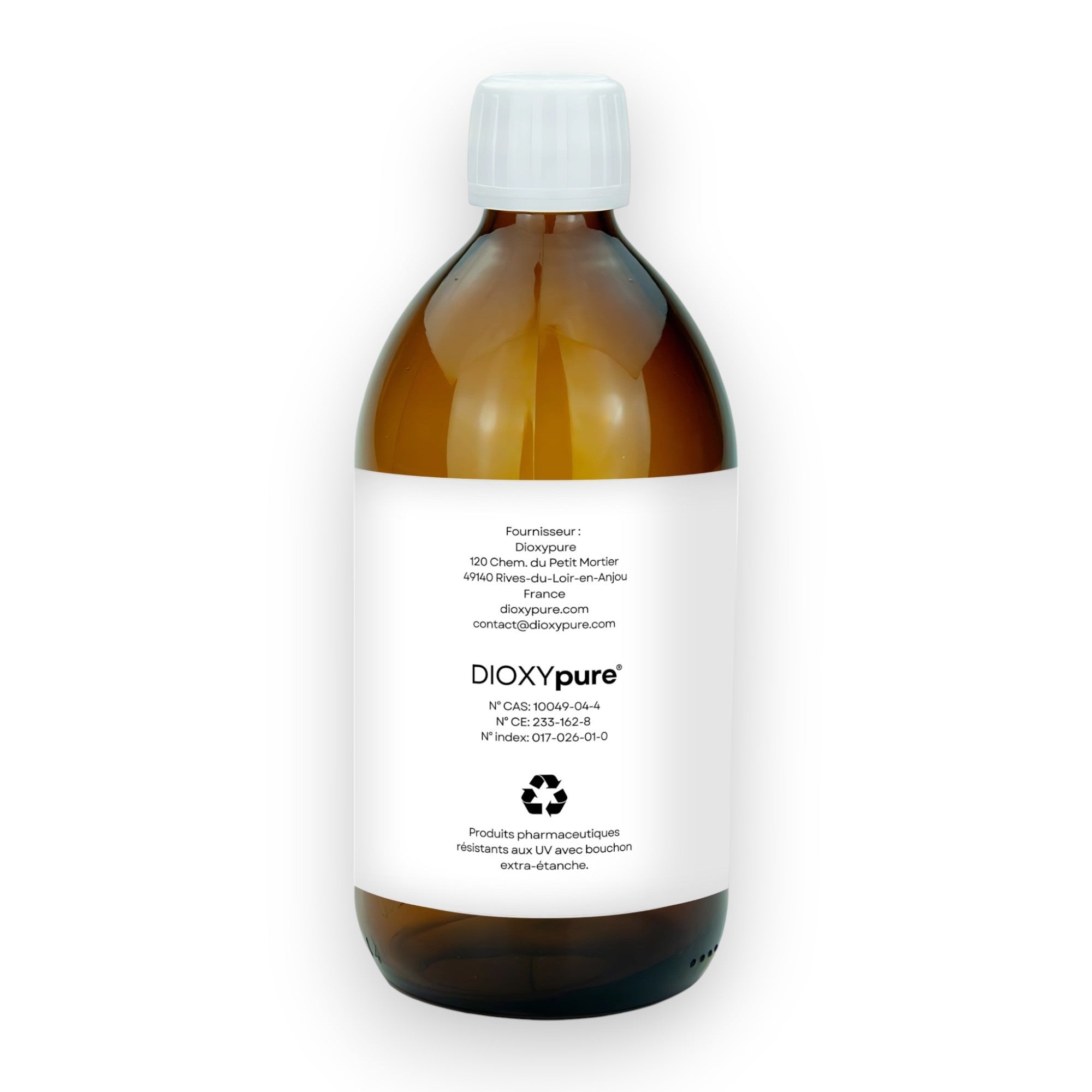 Dioxyde de Chlore - CDS - 3000 ppm - Sans résidu - 500 mL