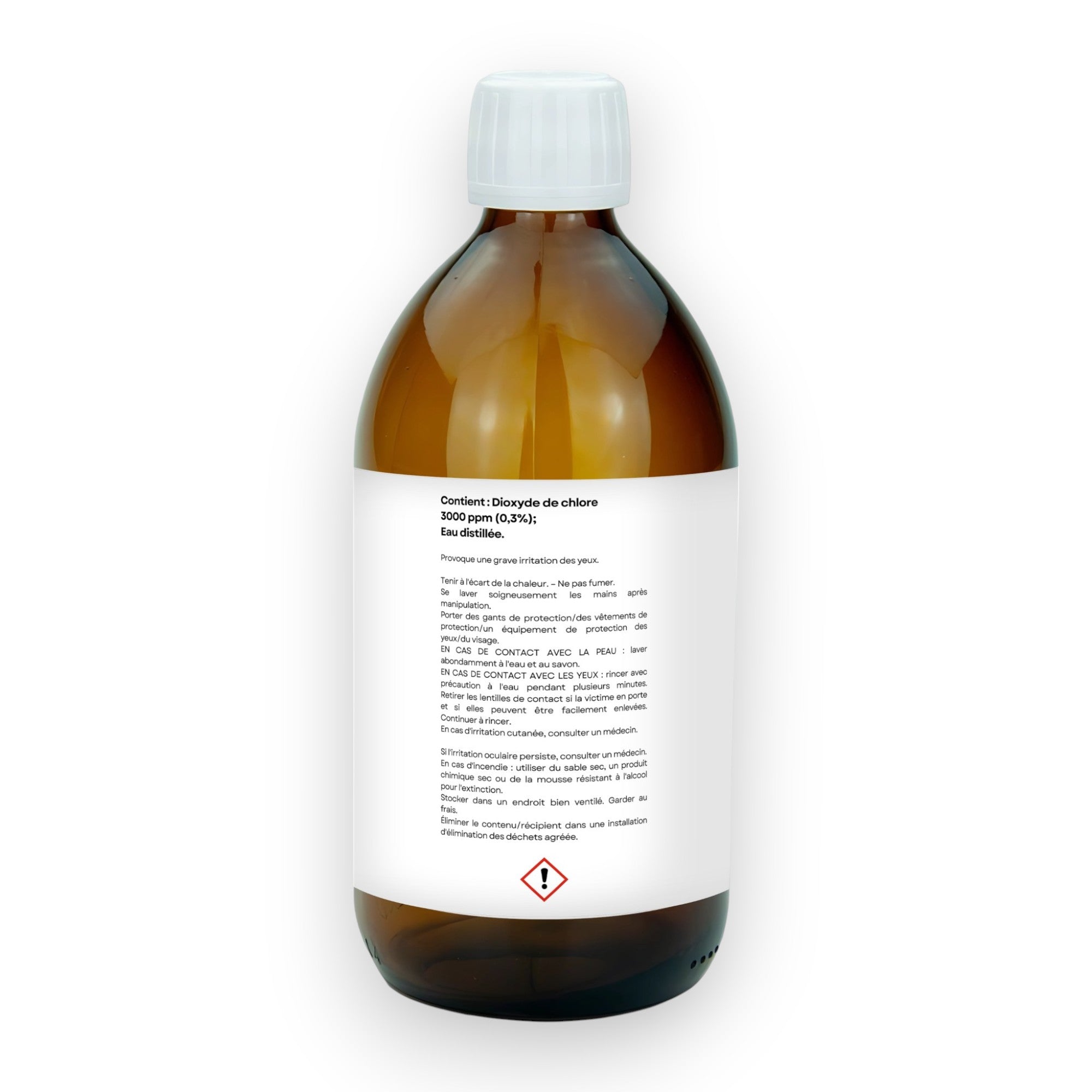 Dioxyde de Chlore - CDS - 3000 ppm - Sans résidu - 500 mL