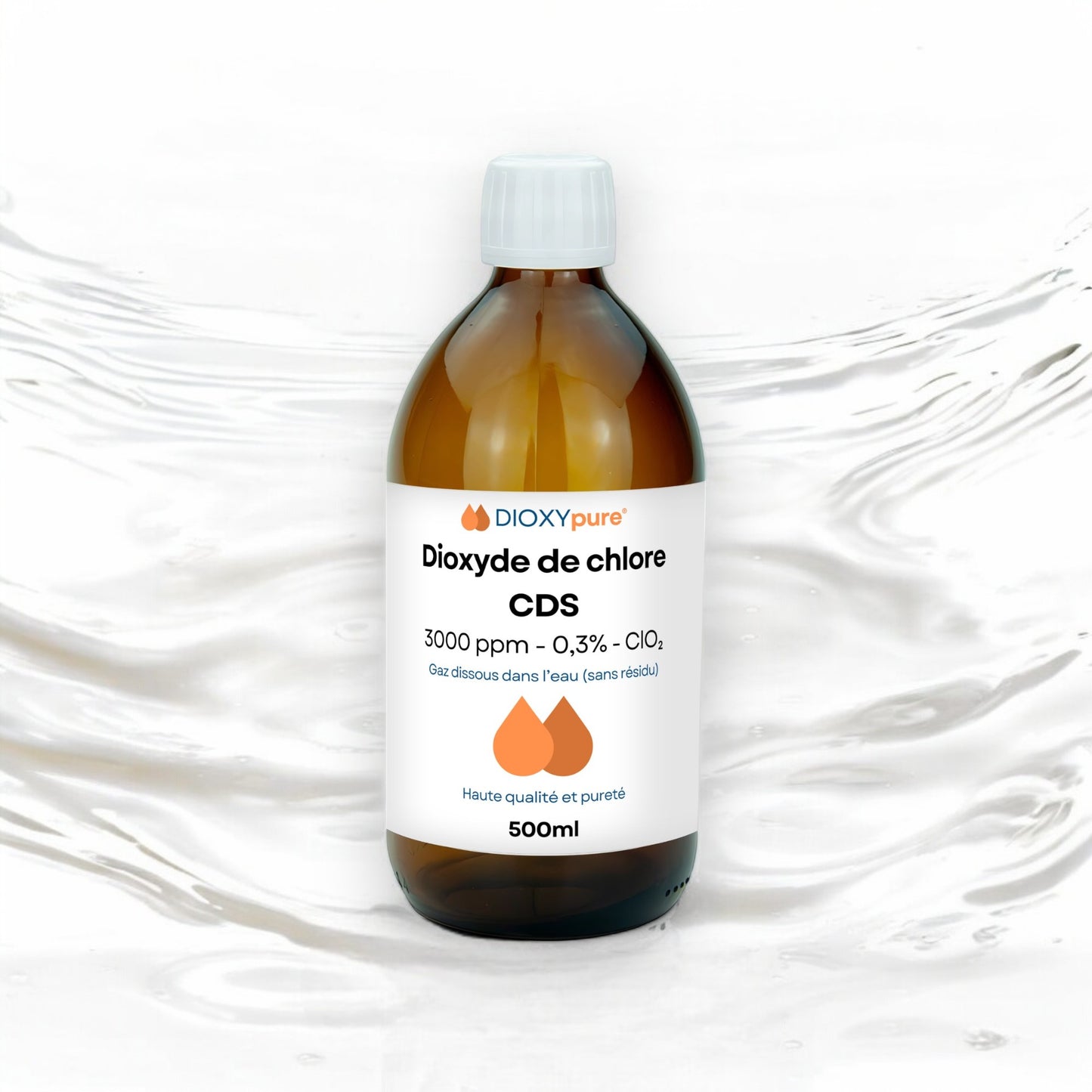 Chlorine Dioxide - CDS - 3000 ppm - Residue Free - 500 mL 