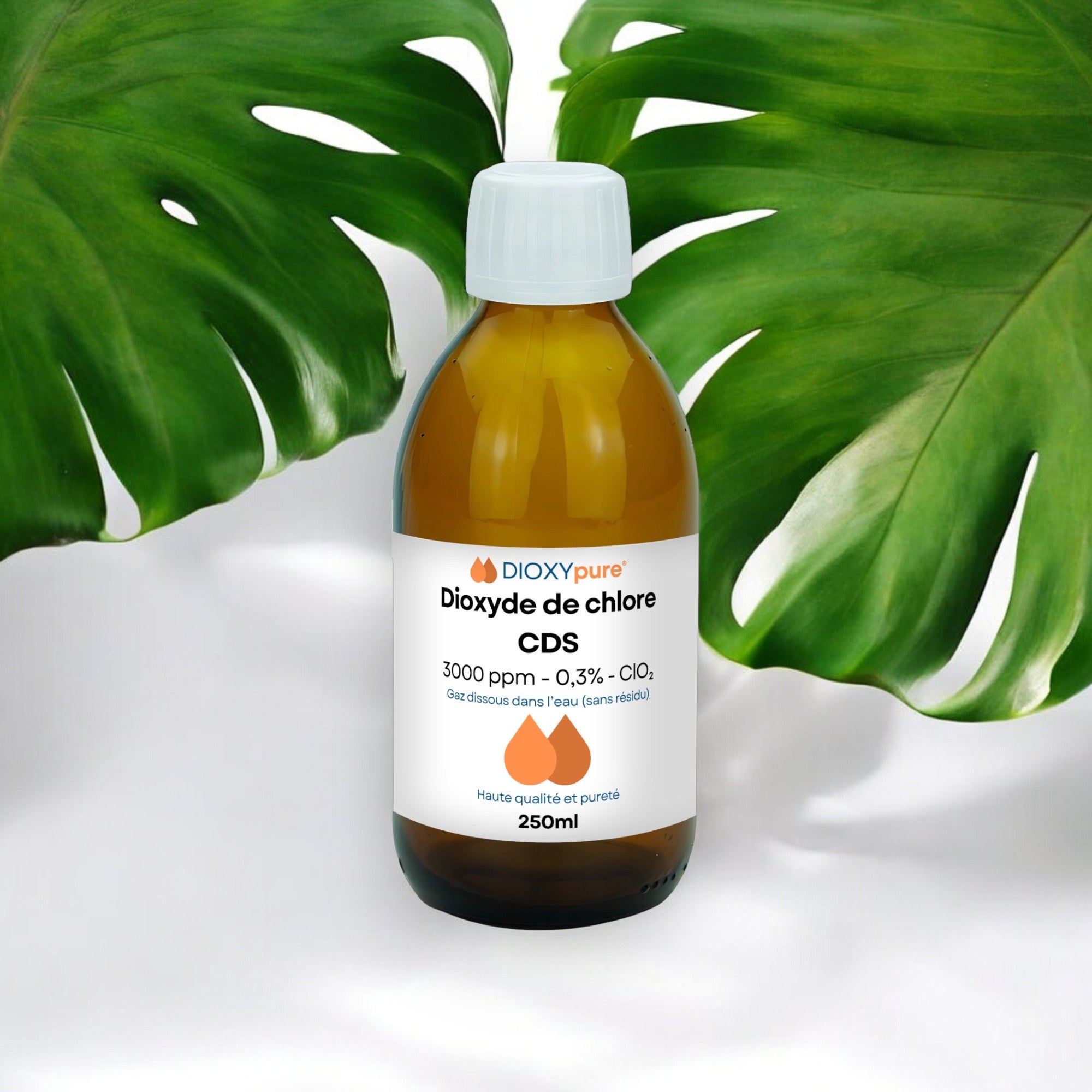 Dioxyde de Chlore - CDS - 3000 ppm - Sans résidu - 250 mL