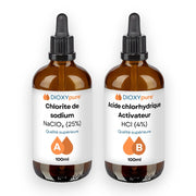 Kit de production dioxyde de chlore CDS 2x100 mL