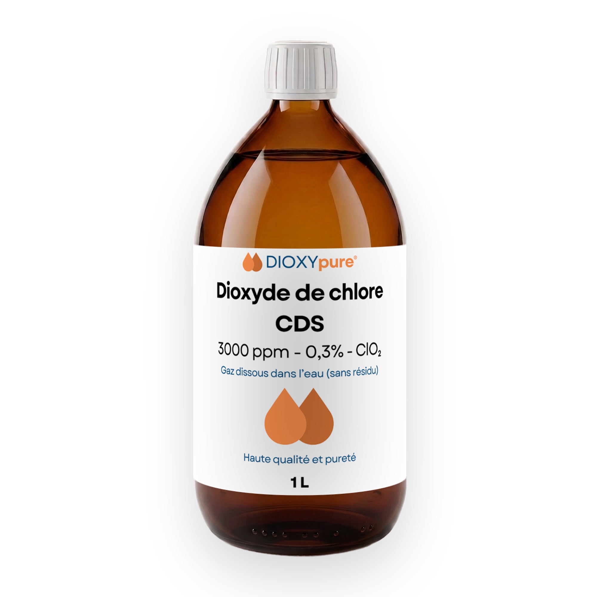Solution de Dioxyde de Chlore - CDS - 3000 ppm - Sans résidu