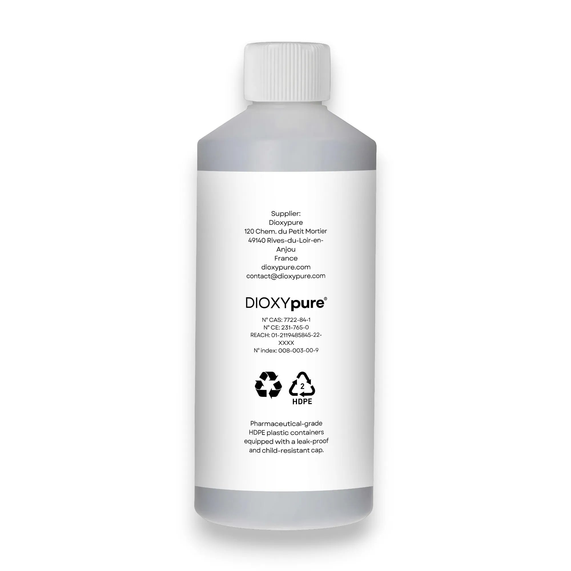 Peroxyde d'hydrogène de qualité alimentaire 3% - 500 mL