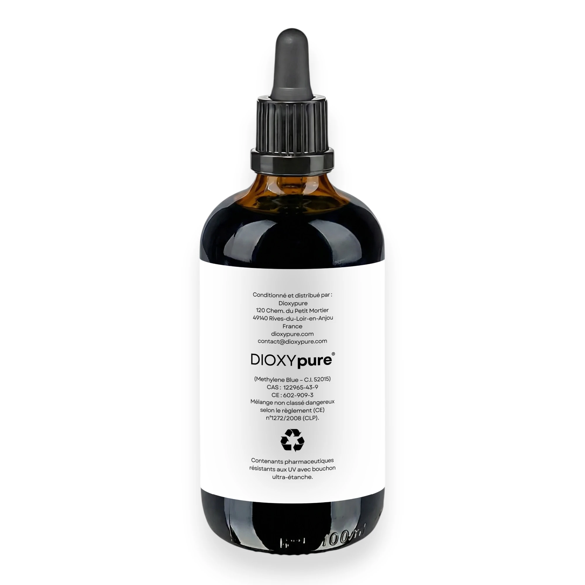 Bleu de Méthylène 1 % – Qualité Pharmaceutique USP – Pureté certifiée ≥ 99 % – 100 mL