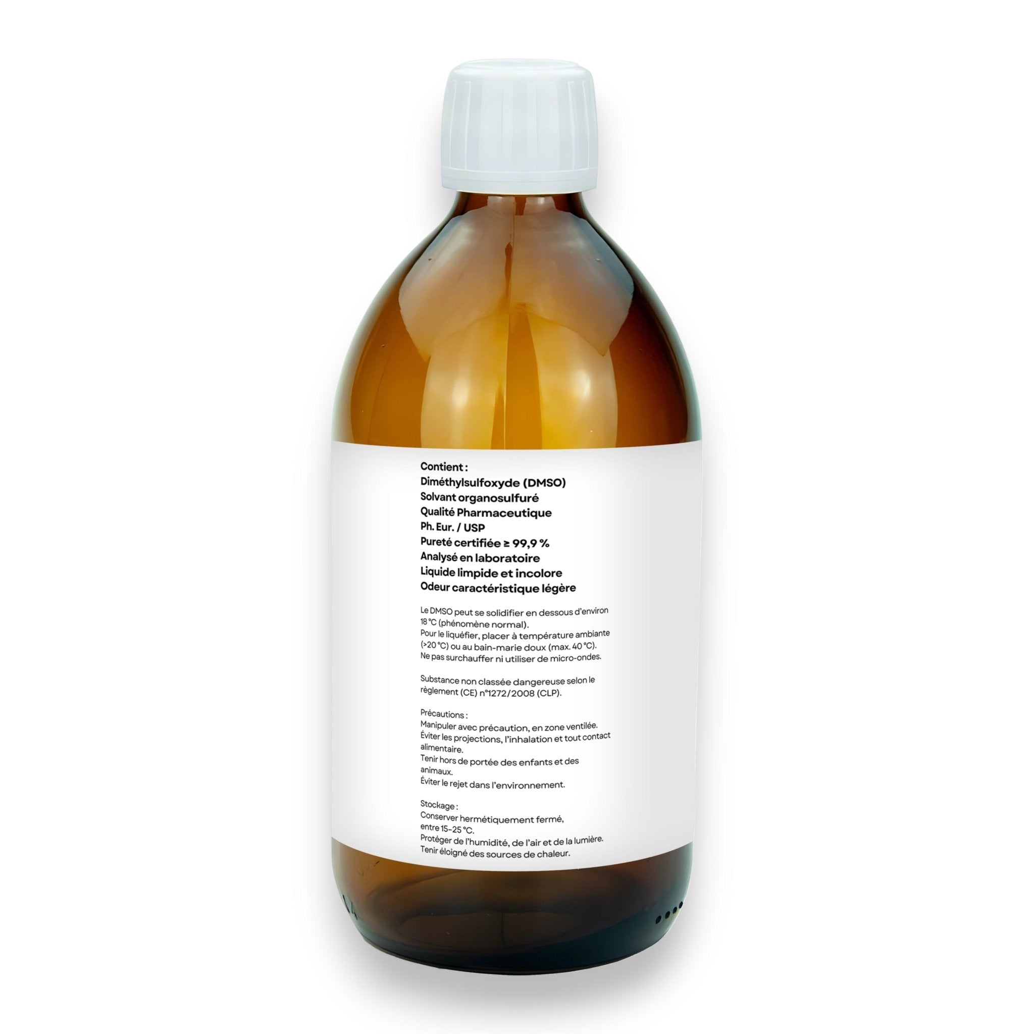 Diméthylsulfoxyde - DMSO - 99,9 % – Qualité Pharmaceutique Ph. Eur. / USP – 500 mL