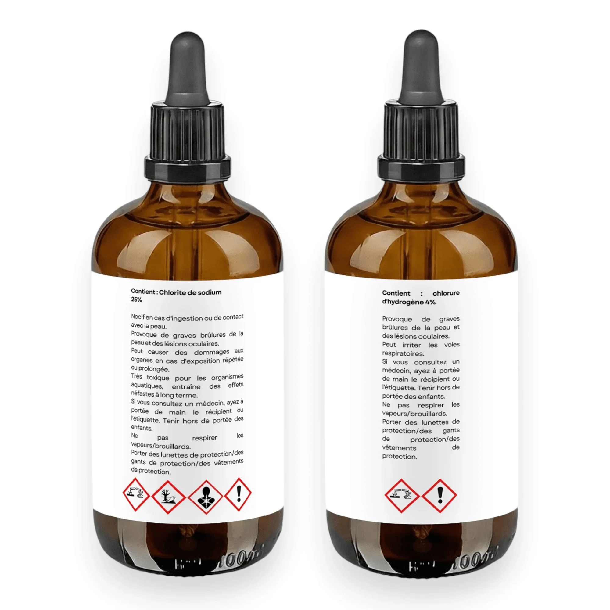 Dioxyde de Chlore - Kit de Production - Compte-gouttes - 2x100 mL