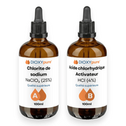 Dioxyde de Chlore - Kit de Production - Compte-gouttes - 2x100 mL