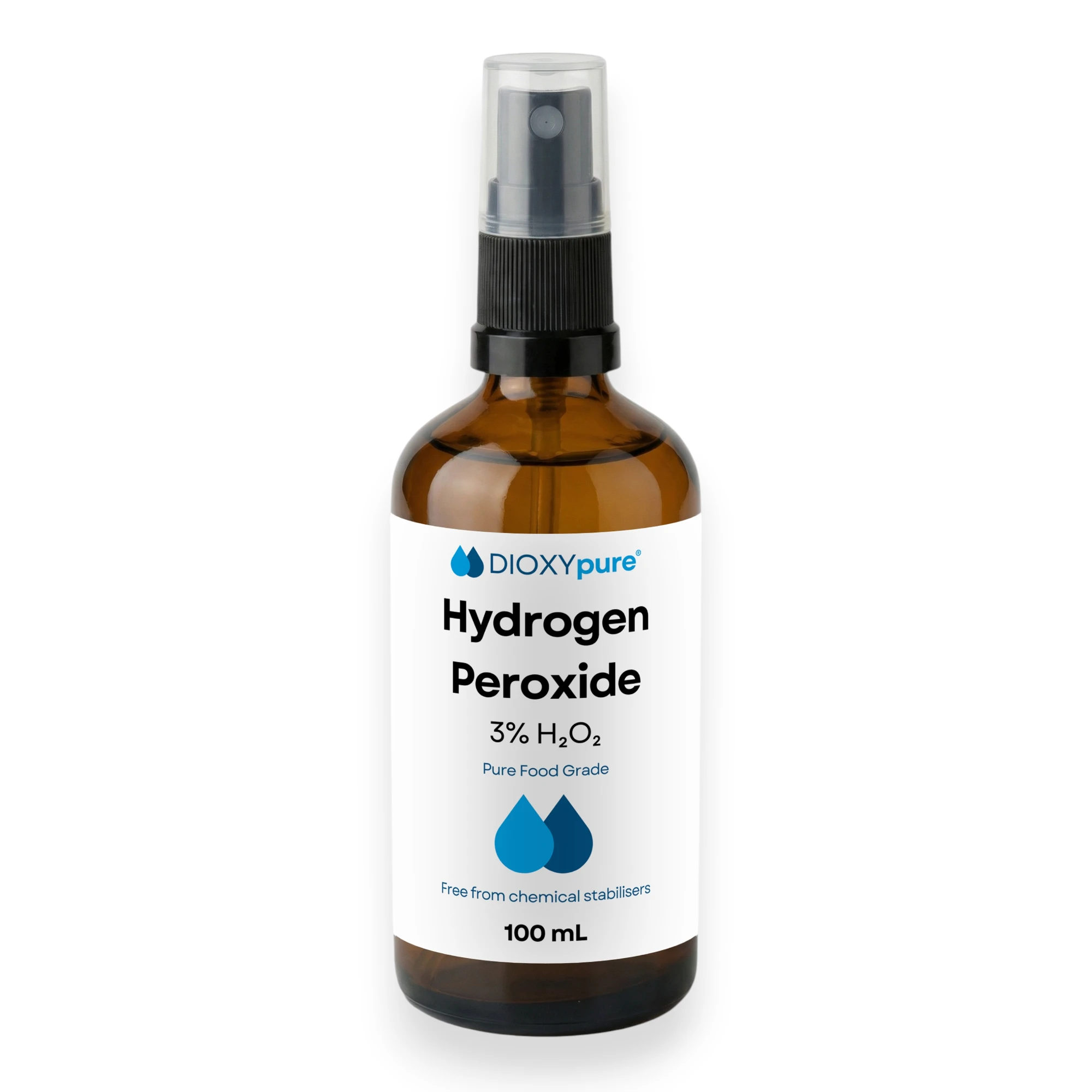Peroxyde d'hydrogène de qualité Alimentaire 3% - Spray - 100 mL